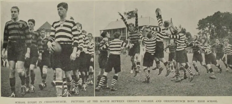 Image: School rugby in Christchurch: pictures at the match between Christ's College and Christchurch Boys' High School