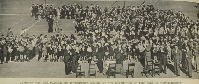 Image: Wanganui puts into practice the Government's scheme for the distribution of free milk to schoolchildren