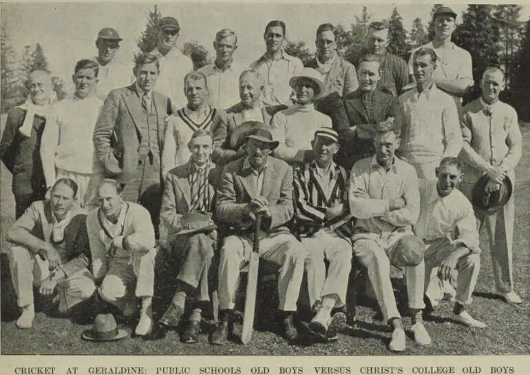 Image: Cricket at Geraldine: public schools old boys versus Christ's College old boys