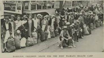 Hamilton children leave for the Port Waikato Health Camp Image: Hamilton children leave for the Port Waikato Health Camp