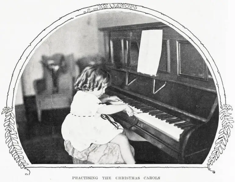 Image: Practising the Christmas carols