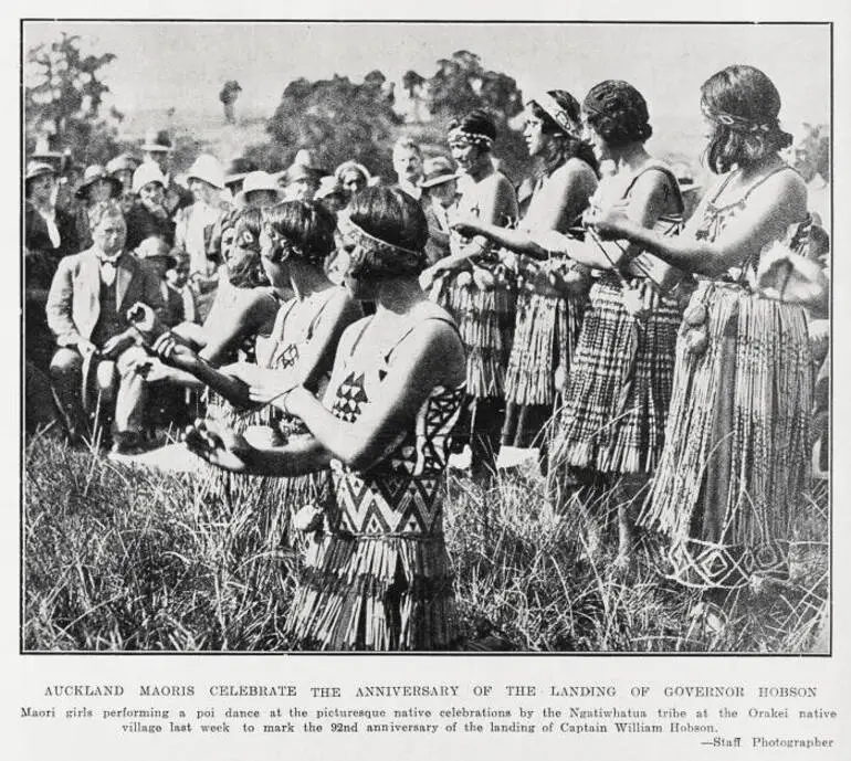 Image: Auckland Māori celebrate the anniversary of the landing of Governor Hobson