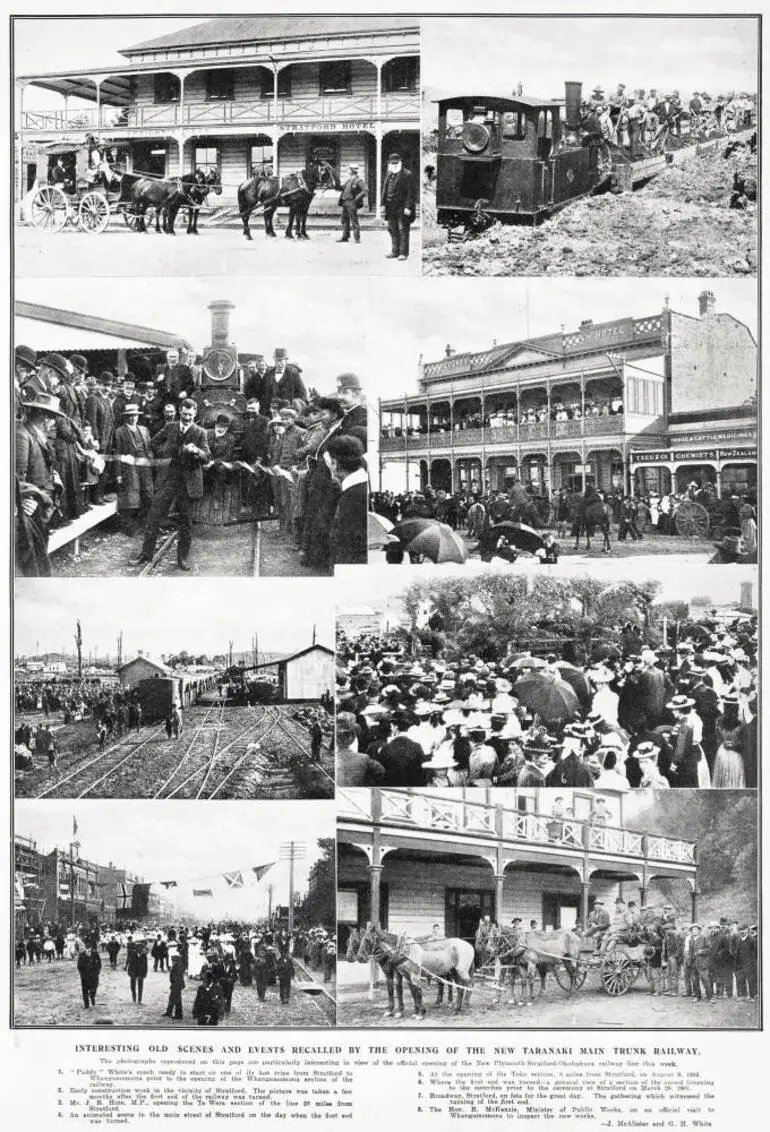 Image: Interesting old scenes and events recalled by the opening of the new Taranaki main trunk railway