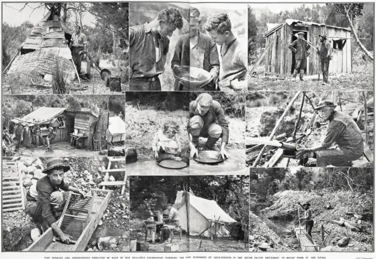 Image: The toil and hardships of gold-seeking in the South Island preferred to relief work in the cities