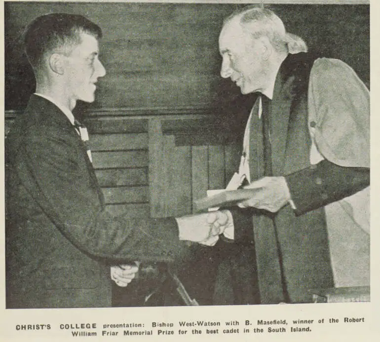 Image: Ben Masefield of Christ's College receives the Robert William Friar Memorial Prize