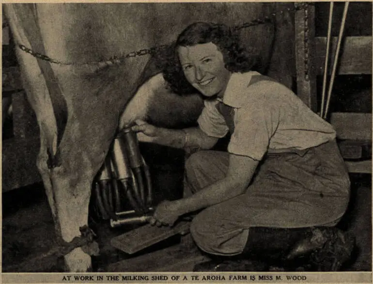 Image: Women's war work on New Zealand farms