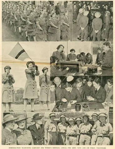Image: Dominion-wide recruiting campaign for women's services: appeal for army, navy and air volunteers