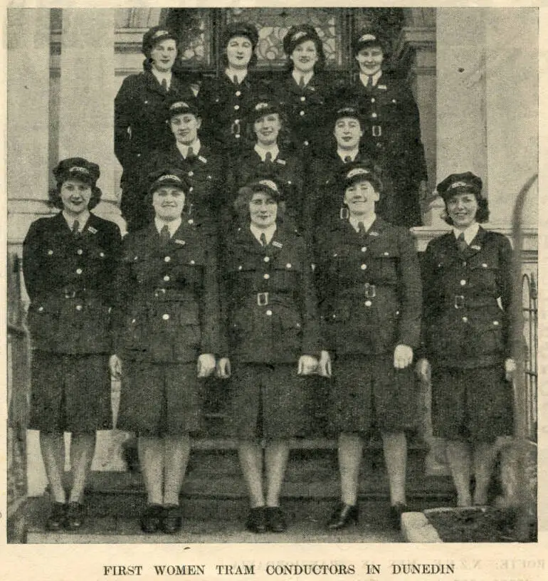 Image: First women tram conductors in Dunedin