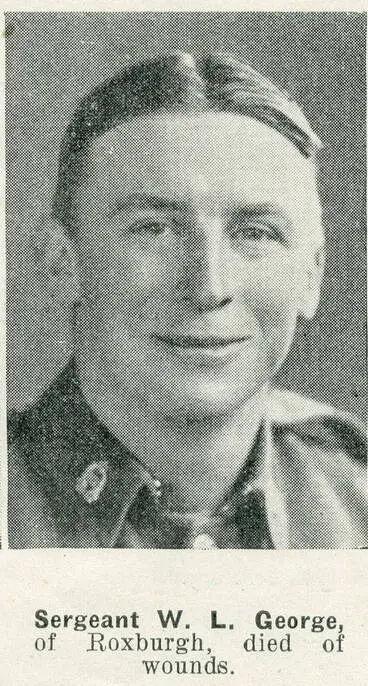 Image: Sergeant W. L. George, of Roxburgh, died of wounds