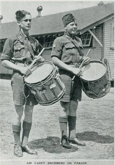 Image: Air cadet drummers on parade