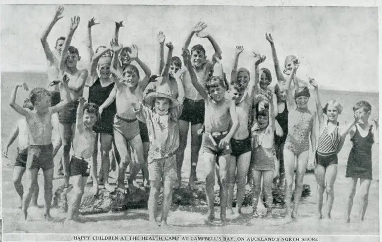 Image: Happy children at the health camp at Campbell's Bay, on Auckland's North Shore