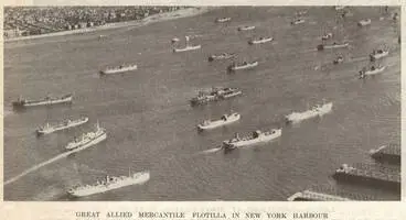 Image: Great Allied mercantile flotilla in New York harbour