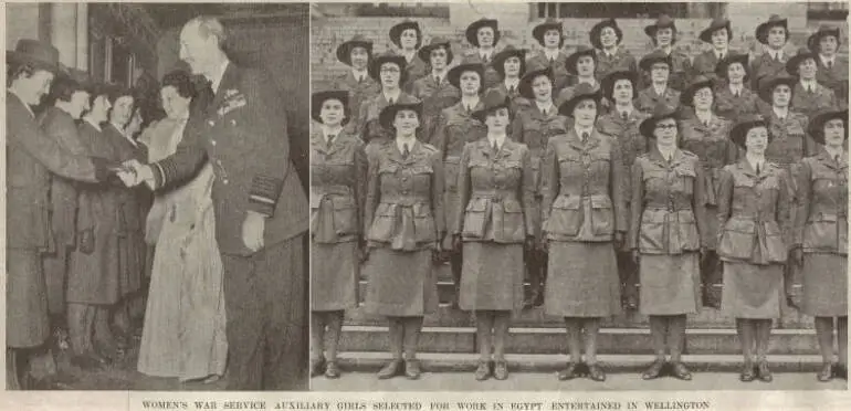 Image: Women's War Service Auxiliary girls selected for work in Egypt entertained in Wellington