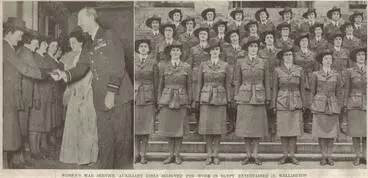 Image: Women's War Service Auxiliary girls selected for work in Egypt entertained in Wellington