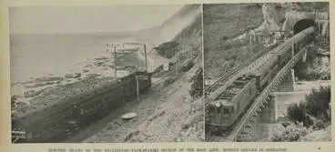 Image: Electric trains on the Wellington - Paekakariki section of the main line: modern service in operation