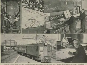 Electric trains appear on the Wellington-Paekakariki section of the main line: modern development in railway transport Image: Electric trains appear on the Wellington-Paekakariki section of the main line: modern development in railway transport