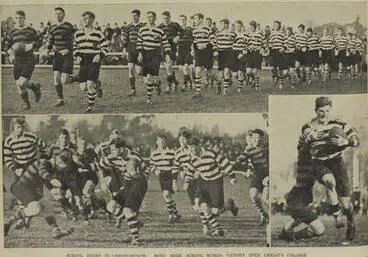 School rugby in Christchurch: Boys' High School scores victory over Christ's College Image: School rugby in Christchurch: Boys' High School scores victory over Christ's College