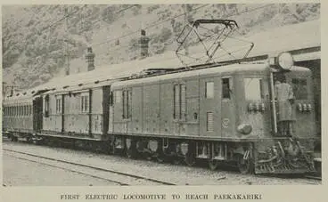 First electric locomotive to reach Paekakariki Image: First electric locomotive to reach Paekakariki