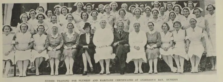 Image: Nurses training for Plunket and Karitane certificates at Anderson's Bay, Dunedin