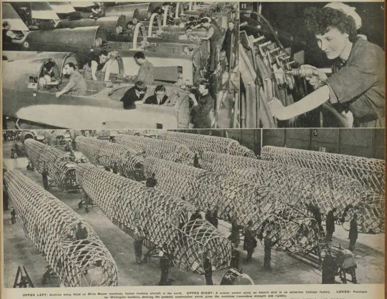 Image: Scenes in British aircraft factories