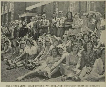 Image: End-of-the-year celebrations at Auckland Teachers' Training College
