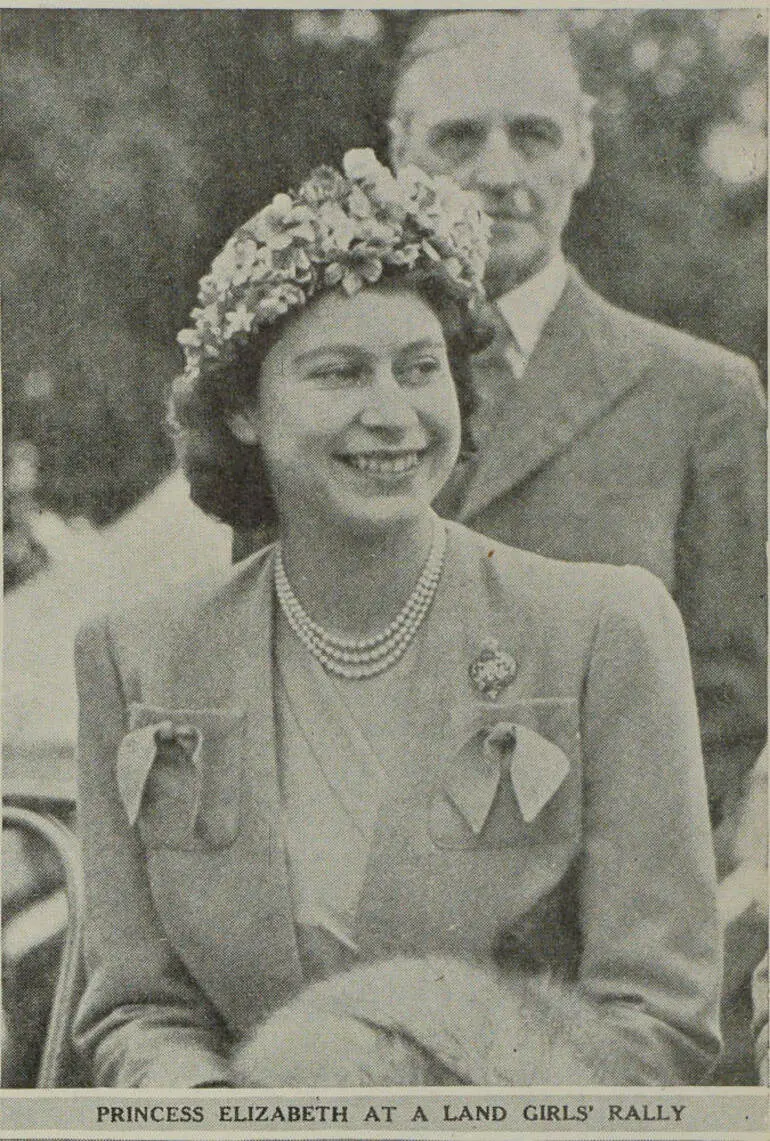 Image: Princess Elizabeth at a Land Girls' rally