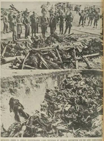 Image: Revolting crimes in German concentration camps witnessed by General Eisenhower and his army commanders
