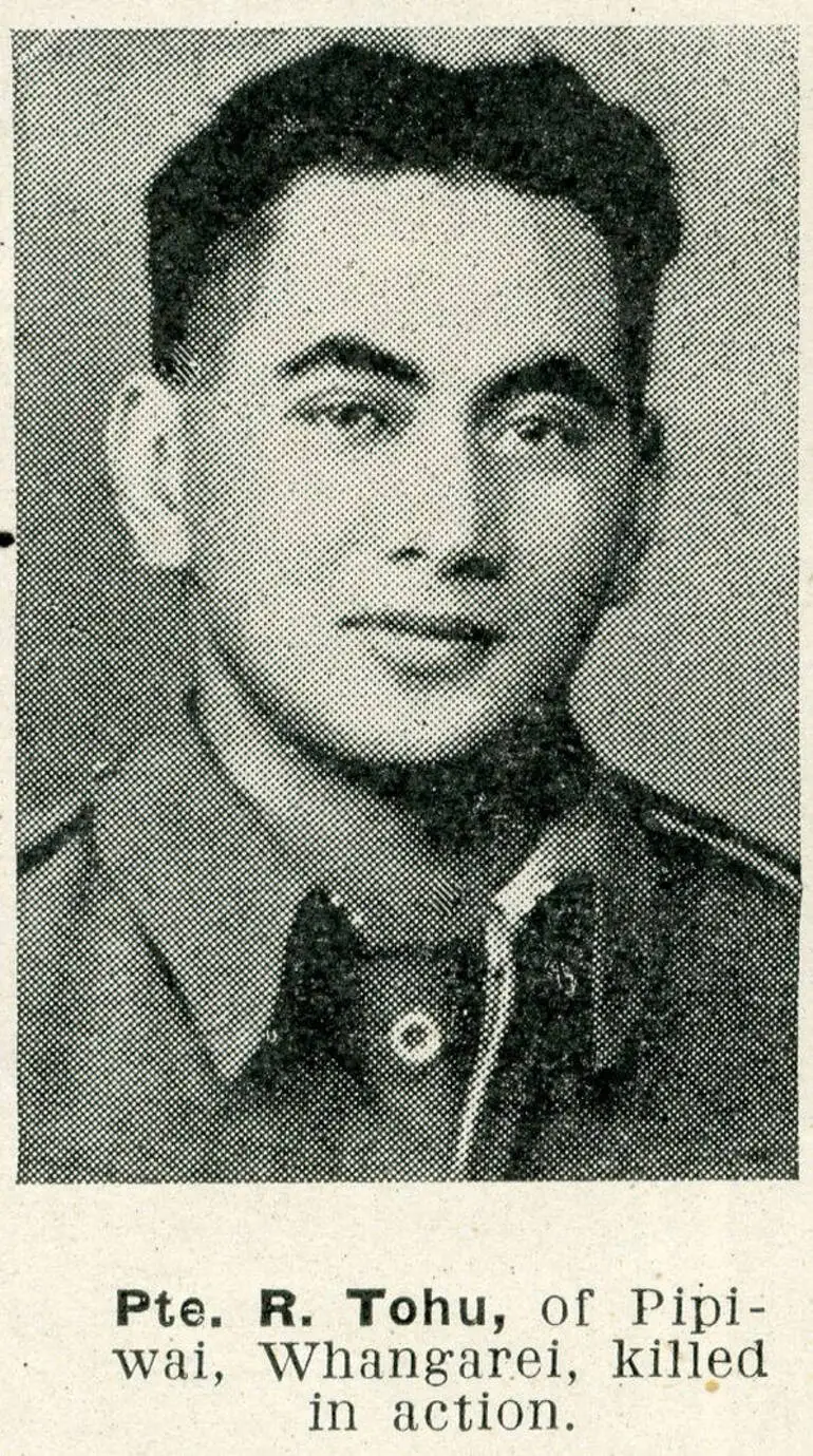 Image: Pte. R. Tohu, of Pipiwai, Whangarei, killed in action