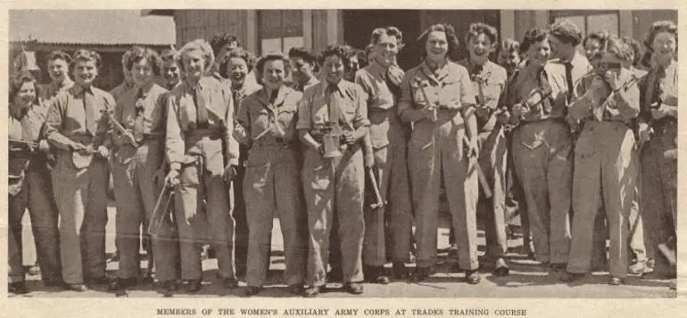 Image: Members of the Women's Auxiliary Army Corps at trades training course