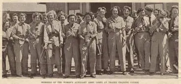 Image: Members of the Women's Auxiliary Army Corps at trades training course