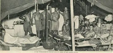 Image: In the tented hospital for New Zealand airmen on New Georgia Island