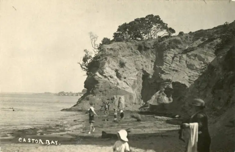 Image: Headland at the southern end of Castor Bay Beach, Castor Bay, North Shore.