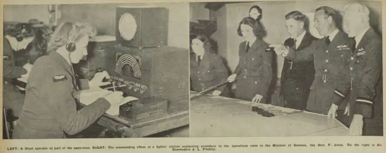 Image: Women's Auxiliary Air Force personnel operating a radiolocation (radar) station