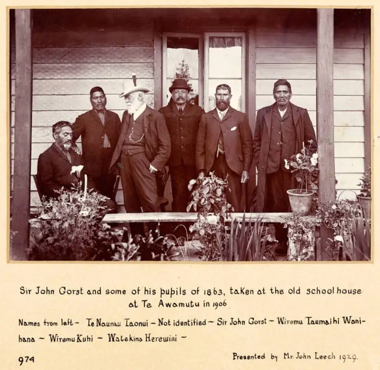 Image: Sir John Gorst and some of his pupils, 1906