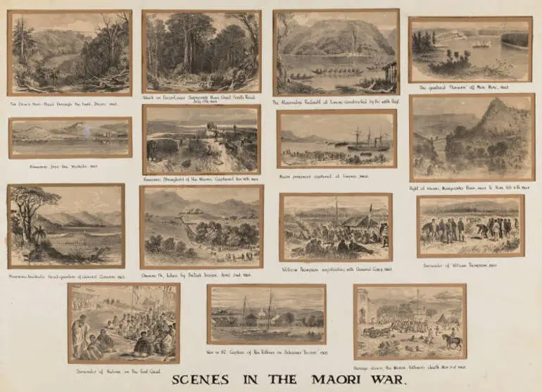 Image: Scenes in the Māori war