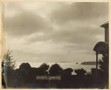 Image: A view of Browns Island in the Hauraki Gulf, 1886