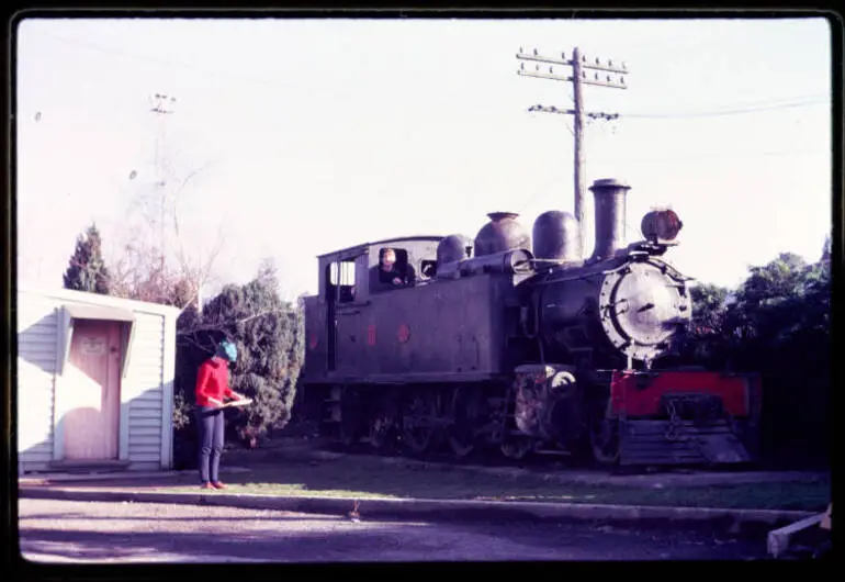 Image: Old locomotive at Taumarunui, 1969