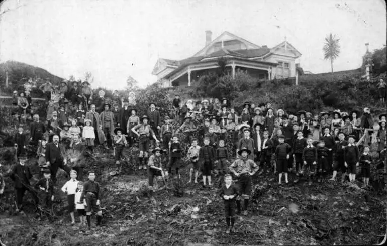 Image: Tree planting at Northcote Wharf, Northcote, Auckland.