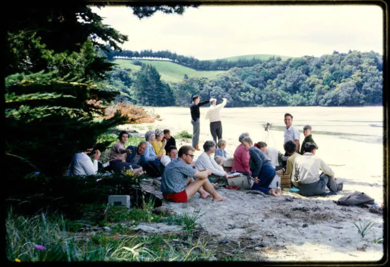 Image: Church picnic at Snell's Beach