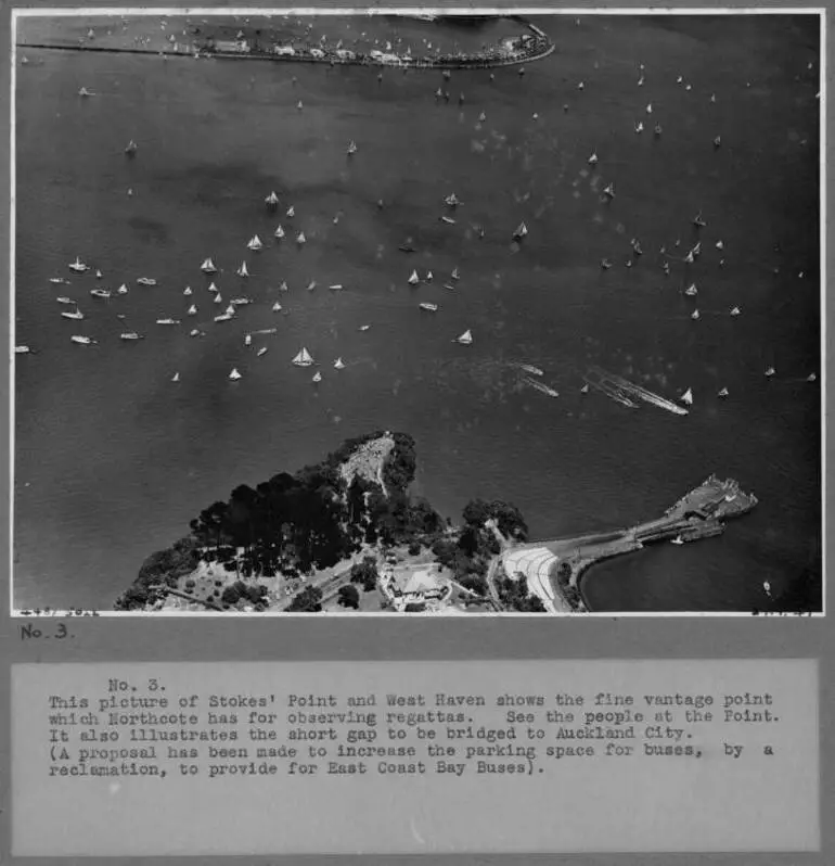 Image: Aerial view of the Waitematā Harbour, 1946