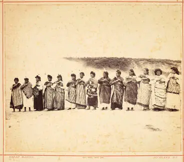 Image: Female kapa haka group at Whakarewarewa