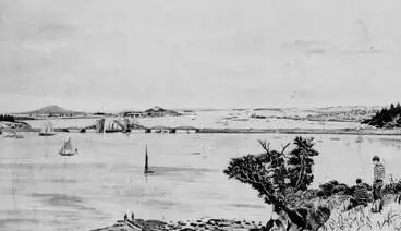 Spanning the Waitematā, 1900 Image: Spanning the Waitematā, 1900