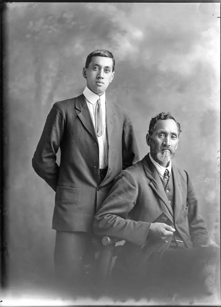 Image: Mr Ihaka Tetai or Titai and another man