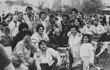 Image: Dame Whina and friends, Tamaki College, 1987
