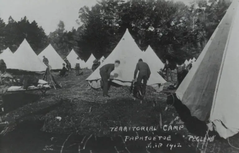 Image: Territorial Camp, Papatoetoe, March 1912