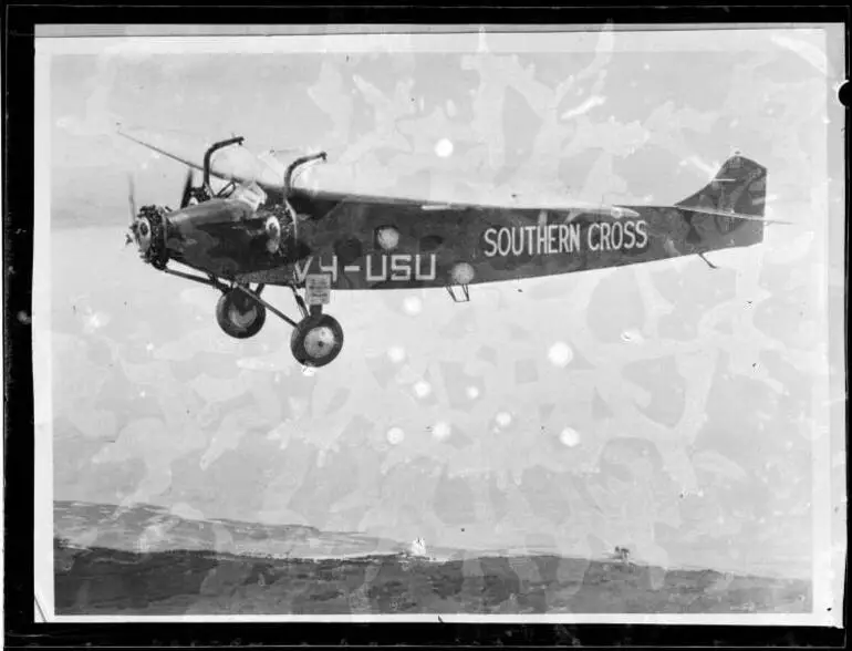 Image: Charles Kingsford Smith's Southern Cross in flight