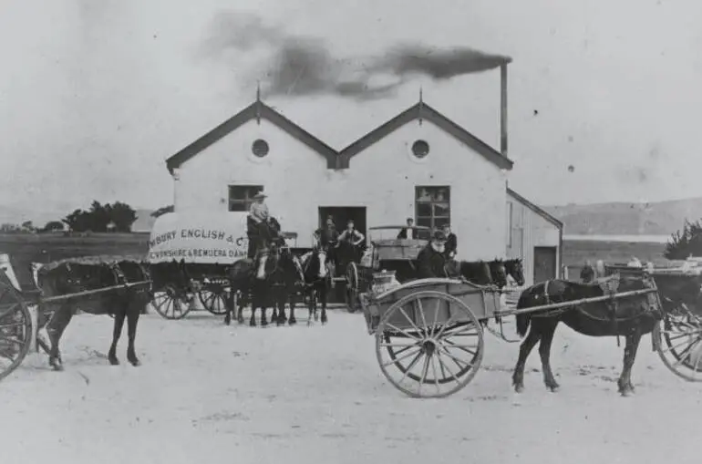 Image: Butter factory, Māngere, ca 1895