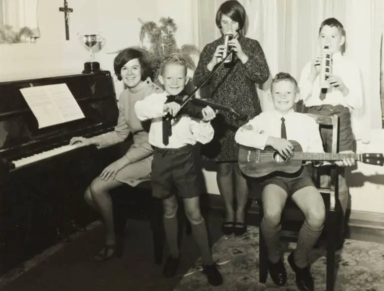 Image: 'Family of musicians', Manurewa, 1968