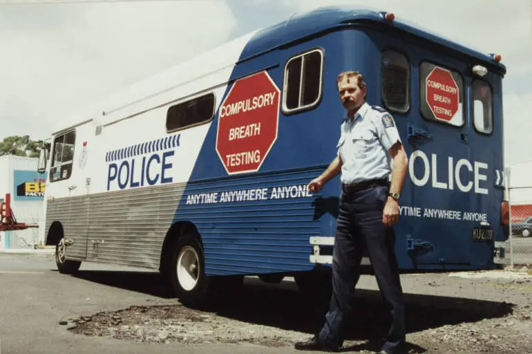 Image: 'Booze bus', Manukau City Centre, 1996