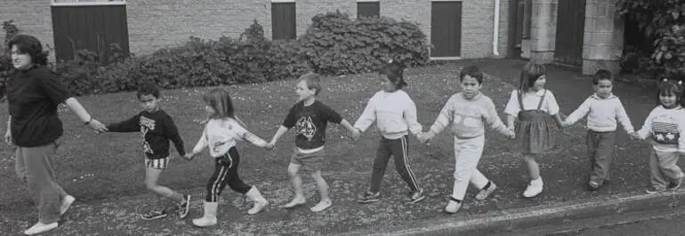 Image: Stepping out in good cause, Māngere, 1990